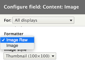 image field raw formatter